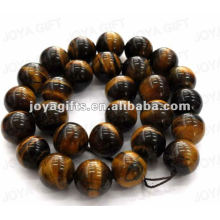 14MM Sphere Shaped tigereye stone beads